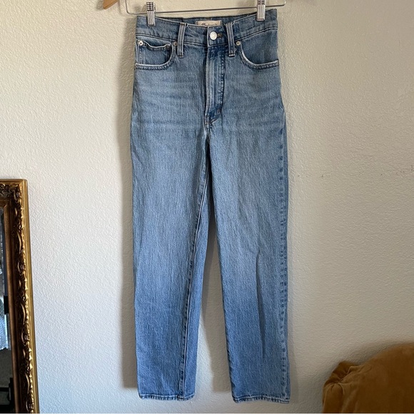 Madewell The Perfect Vintage Straight Jean Light Wash Size 23 High Waisted NC331 - Picture 10 of 10